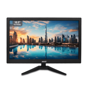 Geonix PC Monitor 18.5”  HD Resolution (1366 x 768), Size - 47 cm / 18.5 inch. Input signal – VGA & HDMI. Back Light – LED. Warranty – 3 Year Ergonomic Tilt