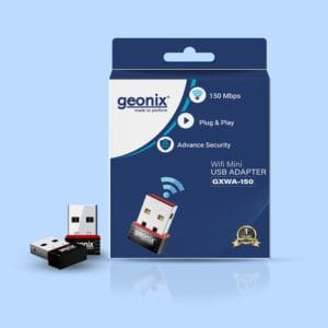GEONIX WiFi Mini USB Adapter/Dongle, Wi-Fi connectivity up to 150 Mbps on 2.4 GHz brands, Supported XP / 7 / 8 / 10 / 10 Pro / 11 / Mac OS X / Linux.