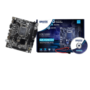 Geonix GX-H310 DDR4 Motherboard, High Speed 3.0 USB Support, M.2 and NVMe Support, LGA 1151 CPU 6th/7th/8th and 9th Gen CPU Support 3 Years Warranty.