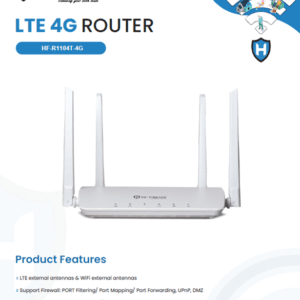 Hi Focus HF-R1104T-4G LTE 4G ROUTER, All Network 5G(Speed ONLY 4G) /4G/3G/2G SIMCARDS with 4 ANTENAA