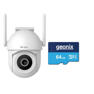 HI Focus HC-IPC-SDG41T 4MP WiFi White Outdoor Rotating 360* Camera with 64GB SD Card